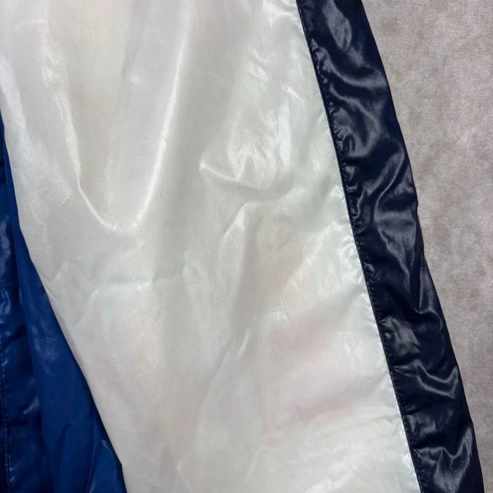 Tommy Hilfiger Denim Windbreaker Jacket Mens M Blue White Red Colorblock Y2K